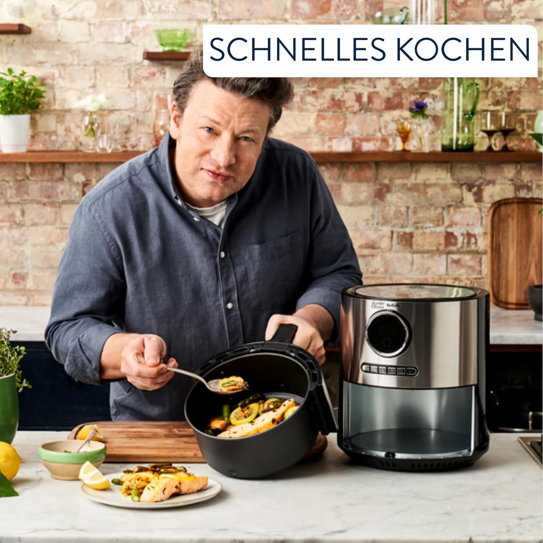 Jamie Oliver by Tefal Ultra Fry Heissluftfritteuse, 1630 W, XL-Kapazität (4,2 L), Temperatureinstell