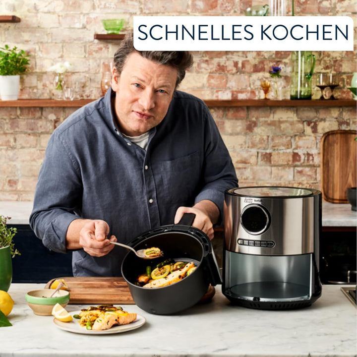 Jamie Oliver by Tefal Ultra Fry Heissluftfritteuse, 1630 W, XL-Kapazität (4,2 L), Temperatureinstell