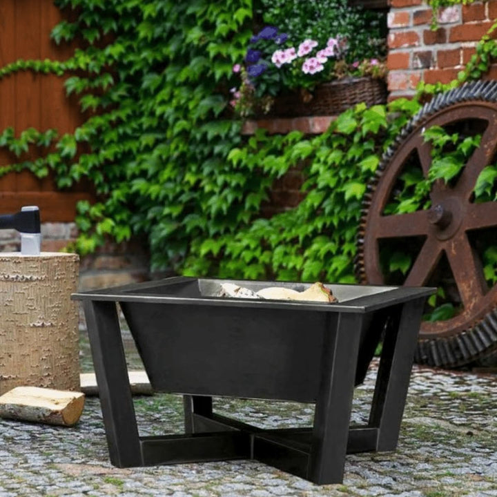 CookKing Feuerschale Brasil 70 x 70 m 40cm Hoch (Schwarz)