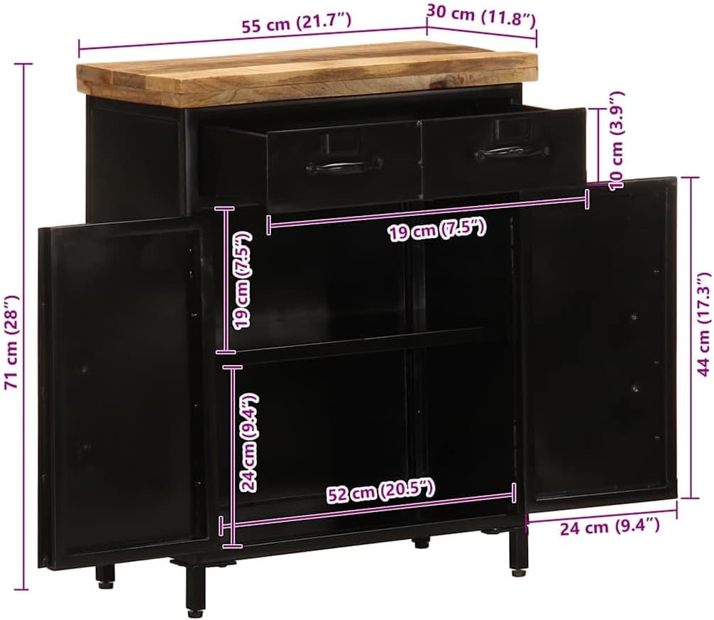 vidaXL Sideboard, Kommode mit Stauraum, Anrichte Schrank für Wohnzimmer, Beistellschrank Mehrzwecksc