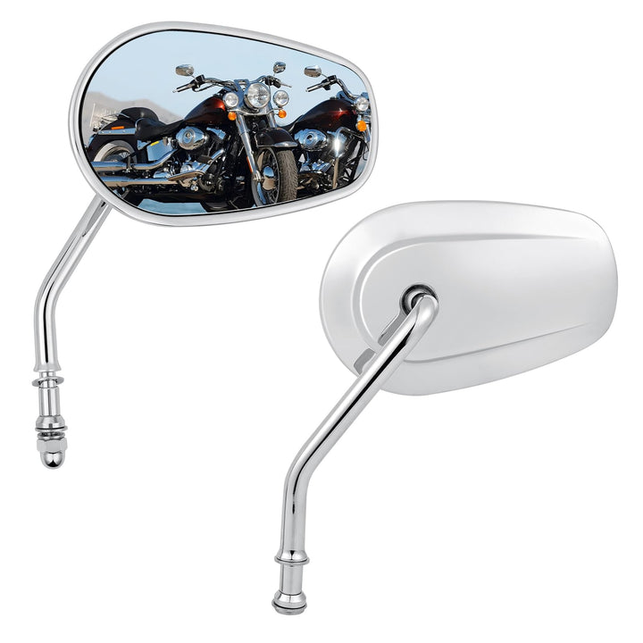 M8 10mm Chrom Motorrad Rückspiegel Seitenspiegel Rückspiegel Für Fatboy Softail Sportster 883 Eisen
