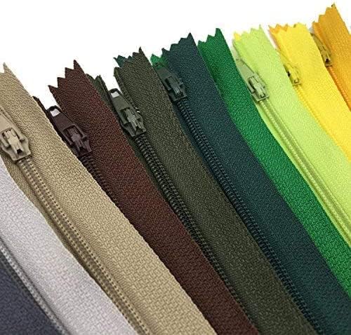Reissverschluss, 24 Farben Nylon Reissverschlüsse, 20cm 30cm 40cm lang, 2.5cm breit für Kleidung Tas