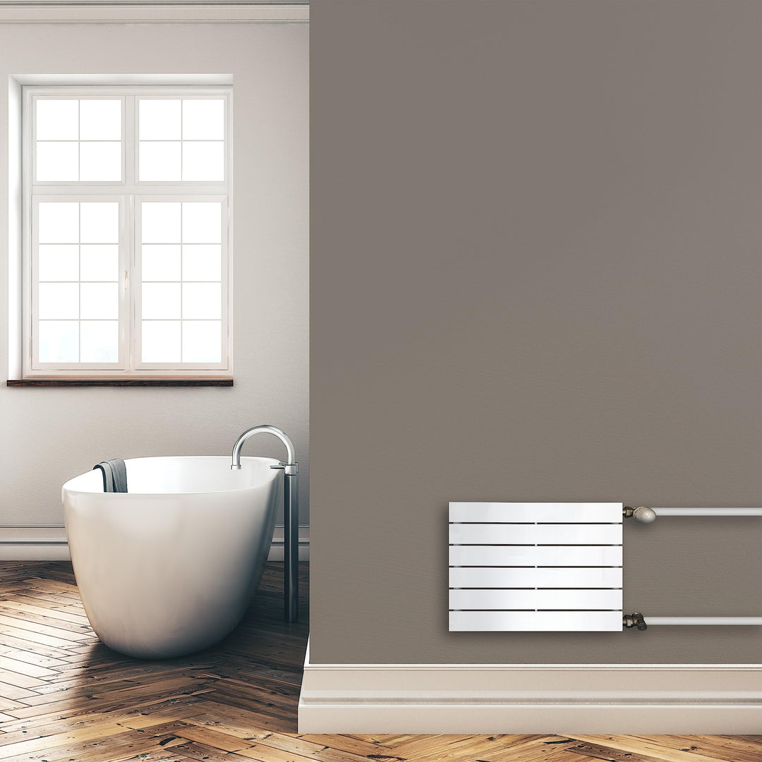 Paneelheizkörper Heizkörper Badheizkörper horizontal 450 x 600 seitlicher Anschluss (303 Watt nach E