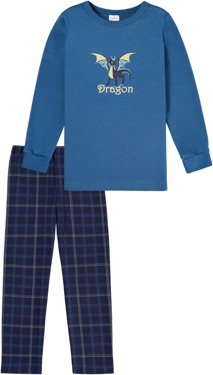 Schiesser Jungen Kids Langer Schlafanzug - 181861 92 Blau_181868, 92 Blau_181868