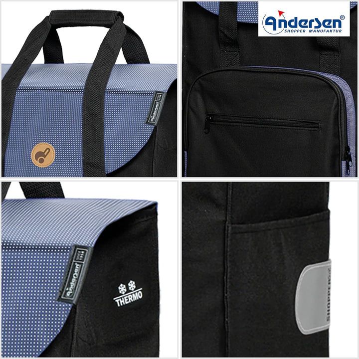 Andersen Einkaufstrolley - klappbar - 45 Liter - Mit Klappsitz bis 120 kg - höhenverstellbar - mit K