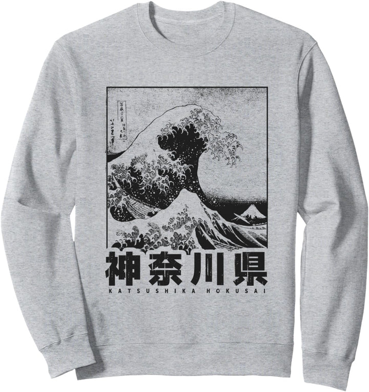 Die Grosse Welle Vor Kanagawa Fujiyama Japanisch Japan Style Sweatshirt