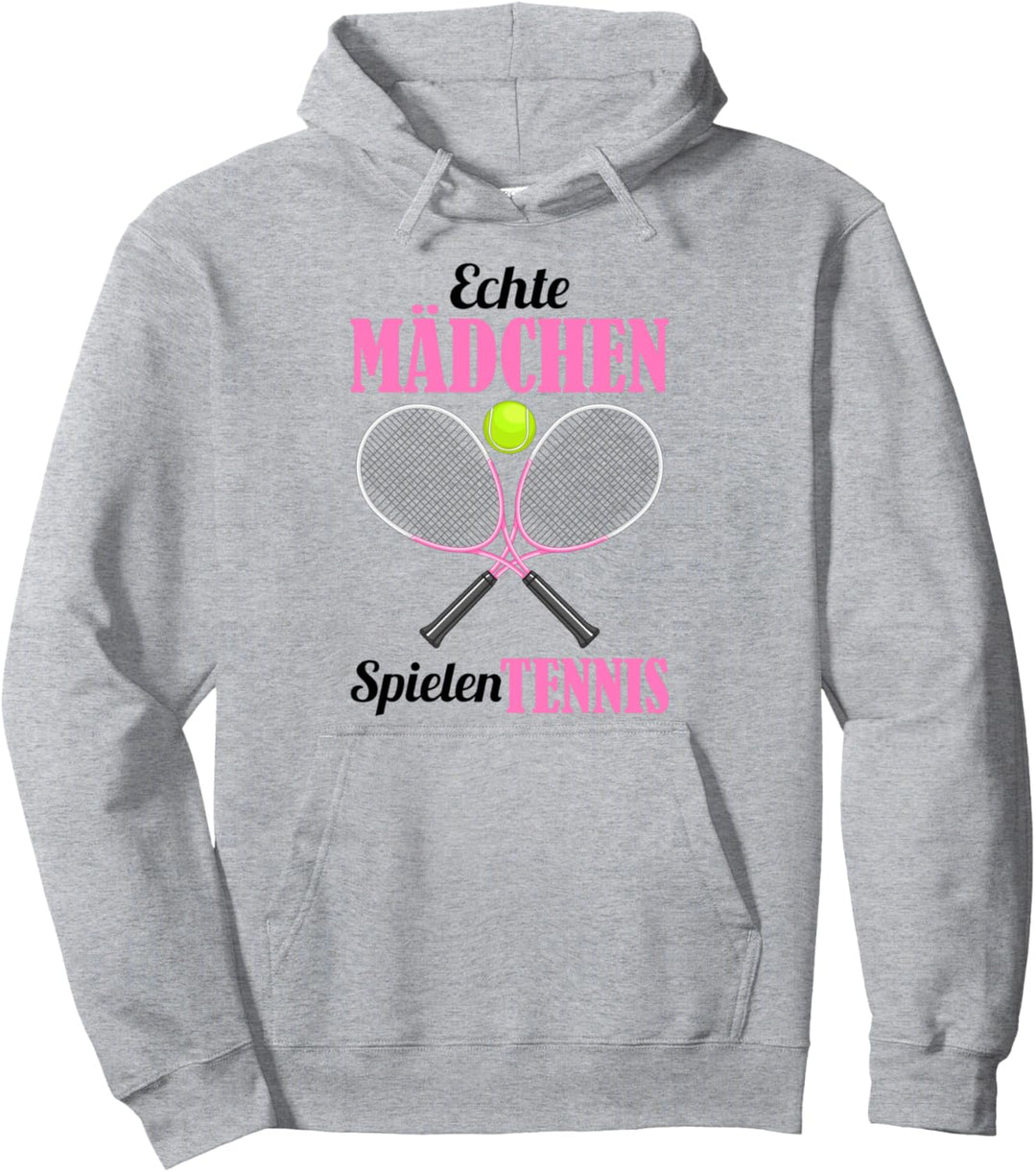 Tennisspieler Tennis Spielen Echte Mädchen Spielen Tennis Pullover Hoodie