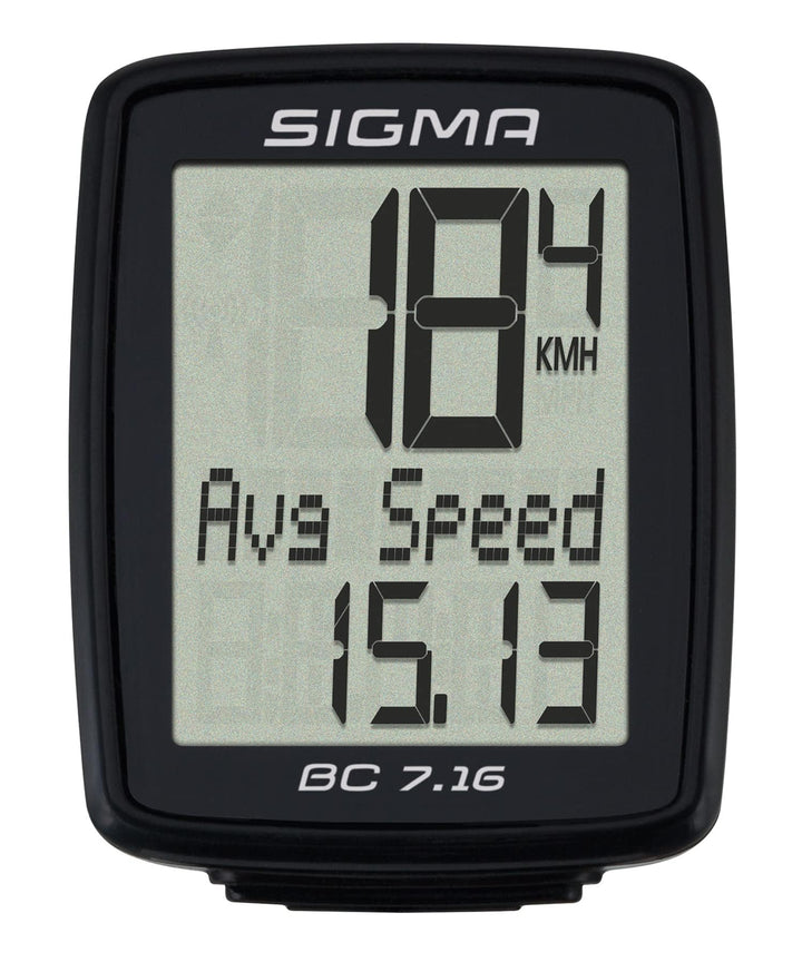 Sigma Sport Sigma BC 7.16 Fahrradcomputer, Schwarz, One size, wired Single, Single