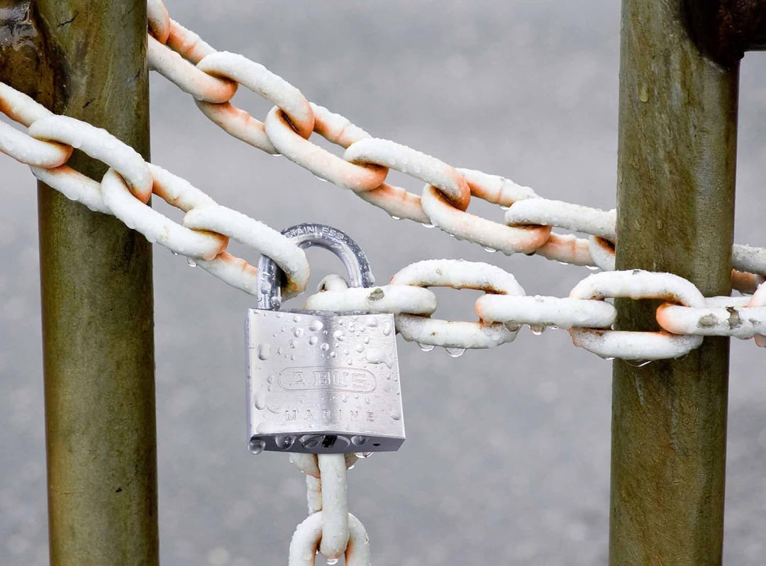 ABUS Marine Vorhängeschloss 75IB/30 gl.-7341 - wetterfest - Messing-Schlosskörper mit Nickel Pearl B