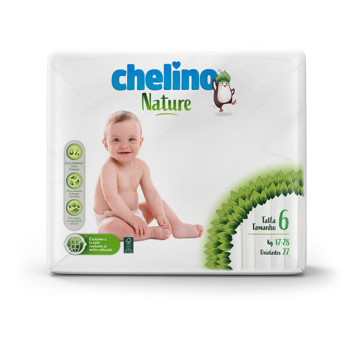 Chelino Nature Kinderwindel, Grösse 6 (17-28 kg), 162 Windeln
