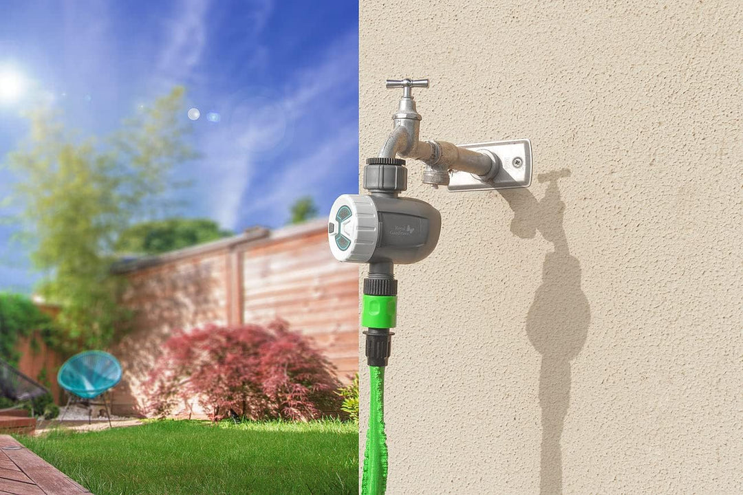 Royal Gardineer Ventil, Bluetooth: 4er-Set smarte programmierbare Bewässerungscomputer mit BT & App