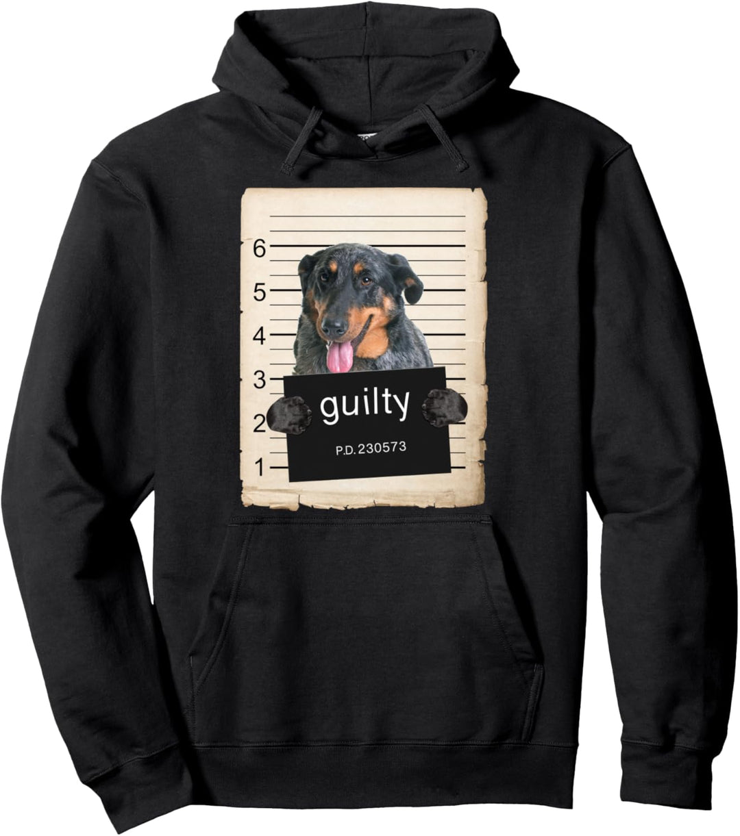 Beauceron Dog mug shot Pullover Hoodie