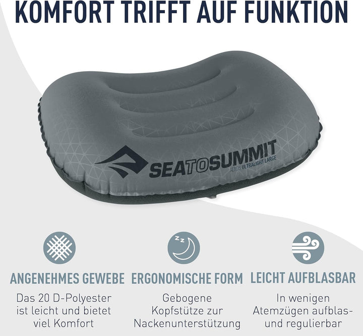 Sea to Summit Aeros Ultralight Pillow Regular - Reisekissen Aqua Blue 1 Stück (1er Pack), Aqua Blue