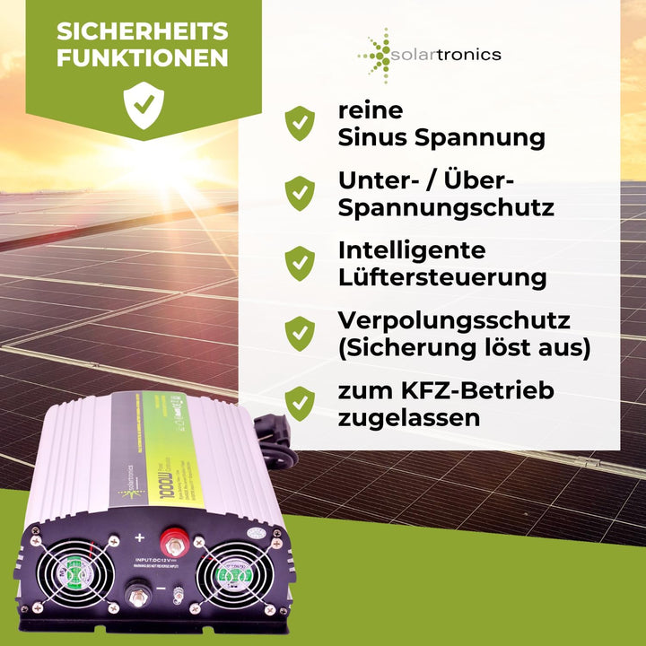 Spannungswandler Sinus USV 12V 1000/2000 Watt Inverter Wechselrichter
