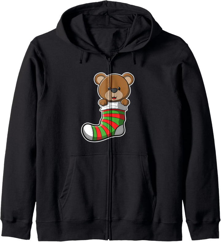 Weihnachtsbär Bild Kapuzenjacke