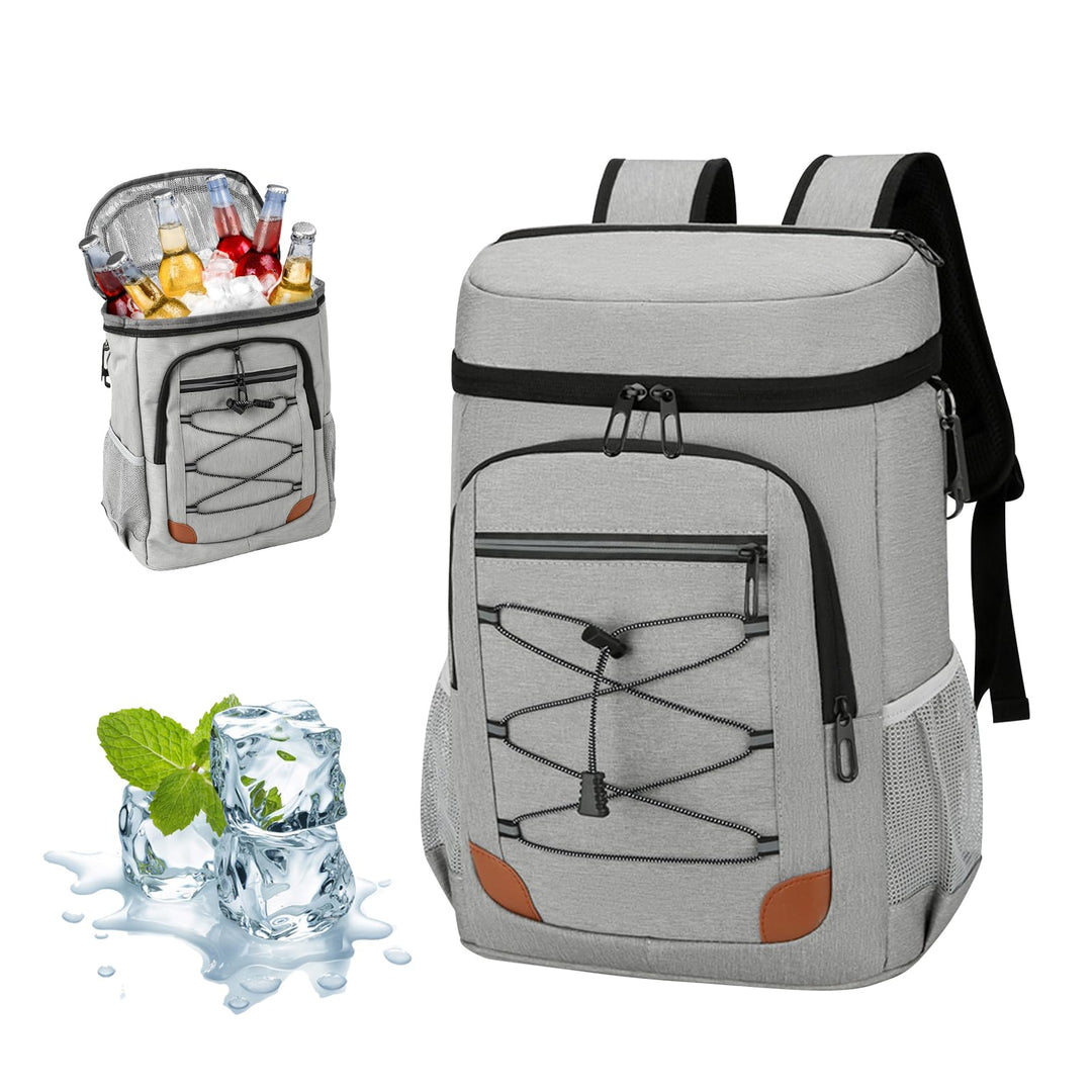 Kühlrucksack 30L Isolierte Kühltasche Picknicktasche Auslaufsicherer Gross Kapazität Leichte Rucksac