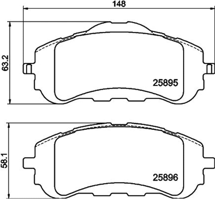 HELLA PAGID 8DB 355 021-321 Bremsbelagsatz - T2313 - Dicke/Stärke: 18.5mm - Bremssystem: CBI - nicht