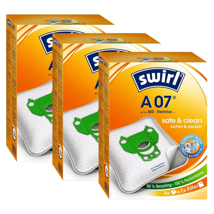 12 Original SWIRL A07 Staubsaugerbeutel für AEG-Electrolux Vampyr ACE 4120