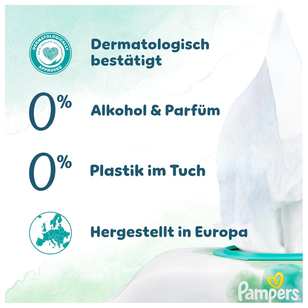 Pampers Harmonie New Baby Feuchttücher 18 Packungen mit jeweils 46 Feuchttüchern = 828 Feuchttücher,