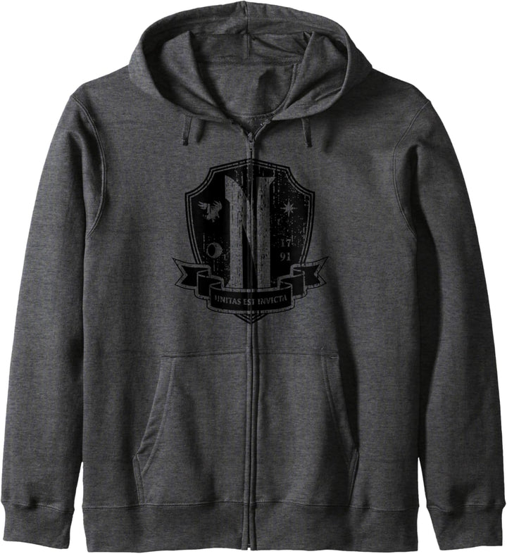 Wednesday Nevermore Academy Emblem Kapuzenjacke