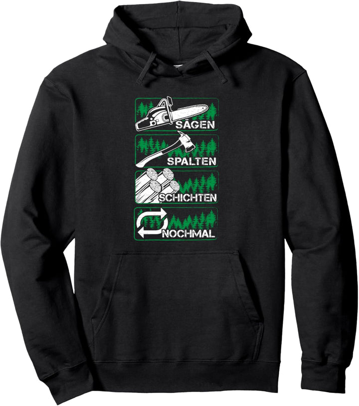 Lustiges Förster Forstwirt Holzfäller Waldarbeiter Pullover Hoodie