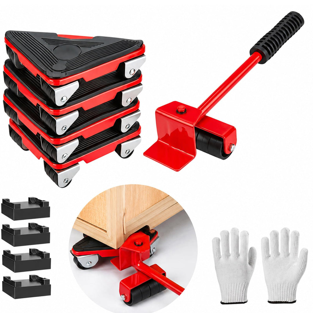 Möbelroller, 4 Pack dreieckige Umzugswagen, Möbeltransporter mit 12 um 360° drehbaren Rädern, Schwer