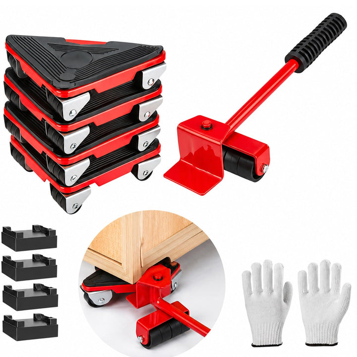 Möbelroller, 4 Pack dreieckige Umzugswagen, Möbeltransporter mit 12 um 360° drehbaren Rädern, Schwer