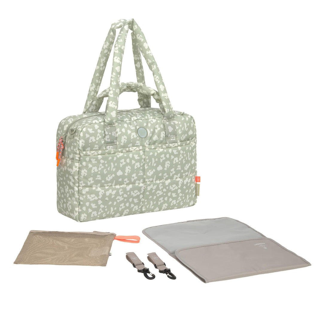 LÄSSIG Baby Wickeltasche mit Tragegriff und Wickelunterlage, Kinderwagenbefestigung, wasserabweisend