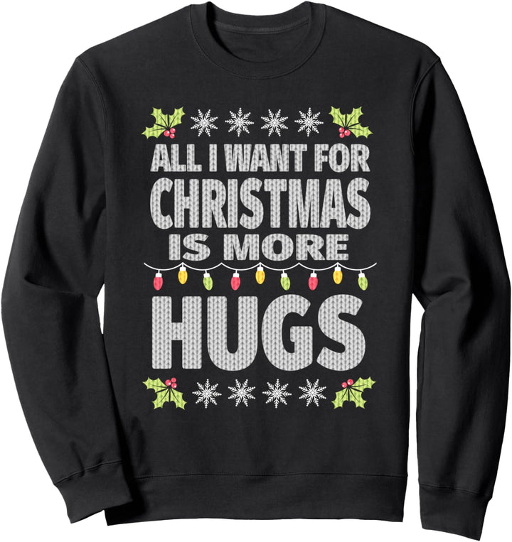 Jungen umarmen hässliche Weihnachten Sweatshirt