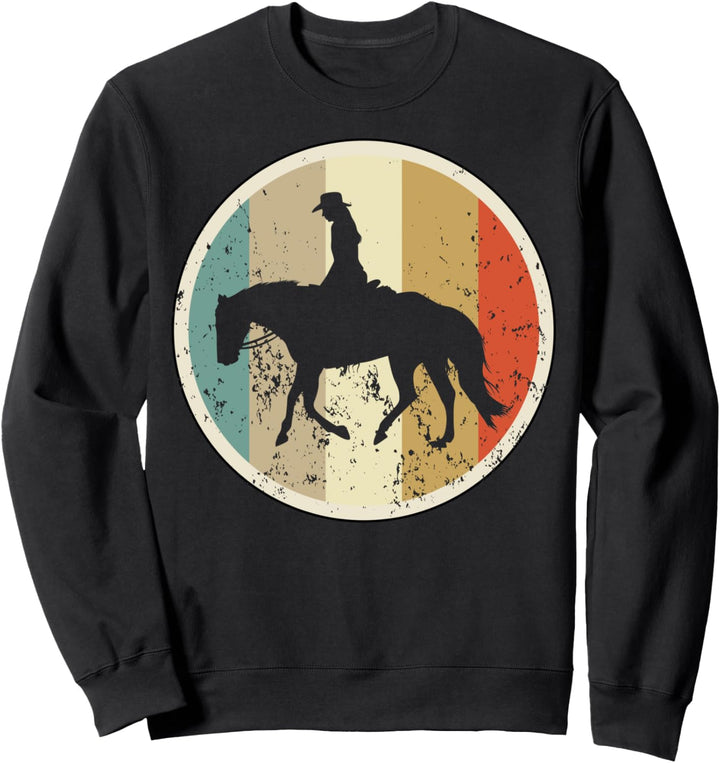 Westernreiten Westernreiterin Reiten Retro Vintage Grunge Sweatshirt