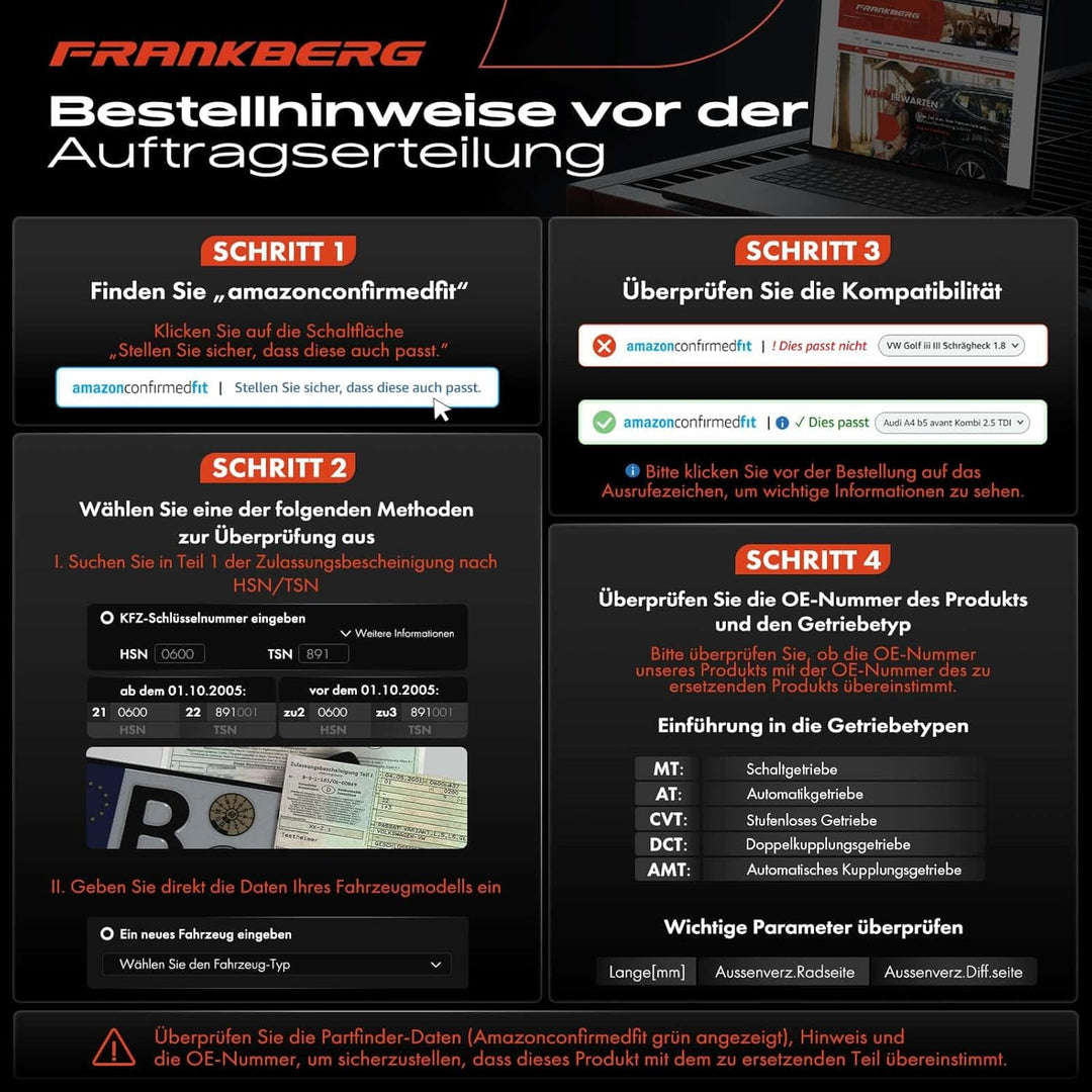 Frankberg Antriebswelle Vorderachse Links Kompatibel mit Corolla E12 NDE12 ZDE12 ZZE12 E12J E12T 200