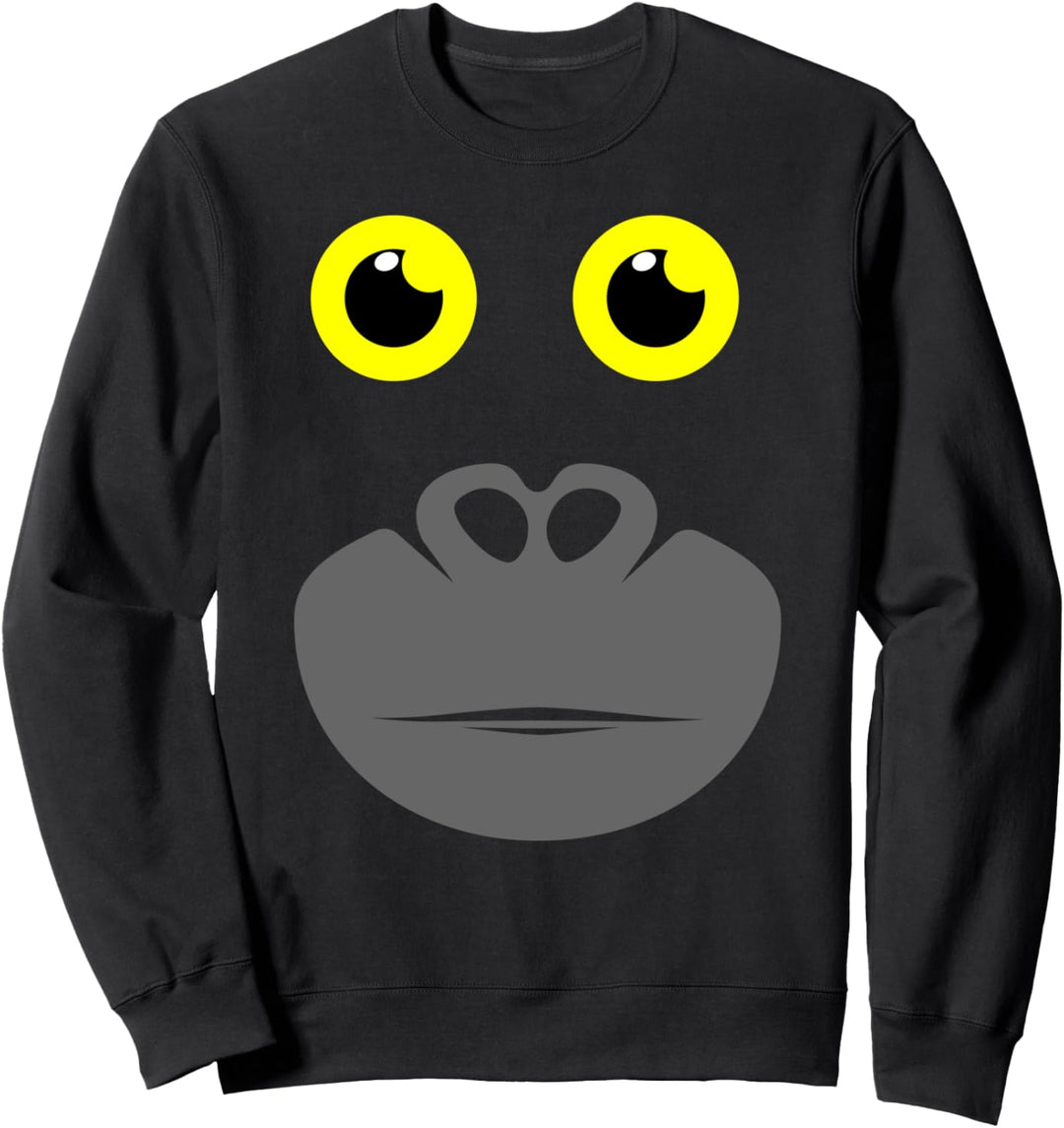 Affengesicht Affe Gesicht - Gorilla Kostüm für Karneval Sweatshirt