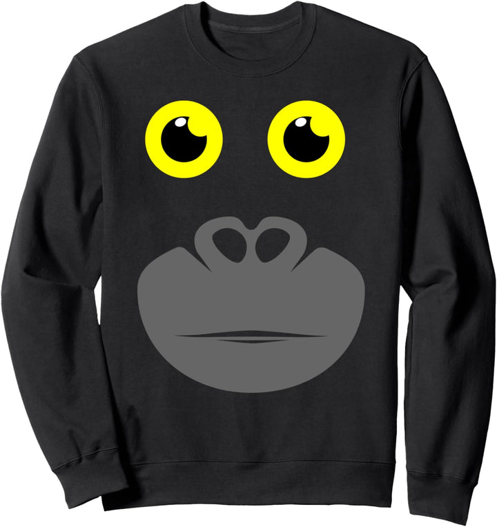 Affengesicht Affe Gesicht - Gorilla Kostüm für Karneval Sweatshirt