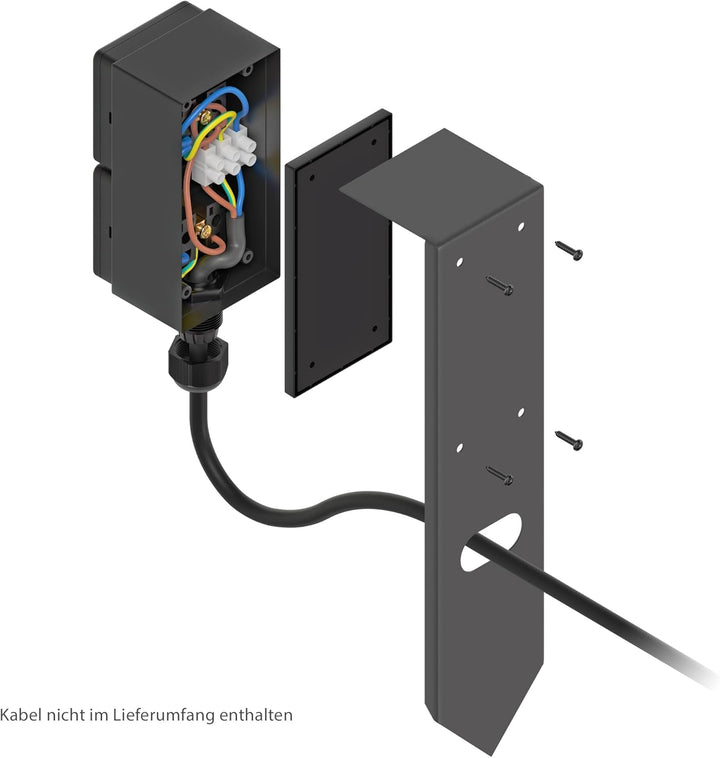 ledscom.de 2 Stück Garten Steckdosensäule PIWI mit Erdspiess für aussen, IP44, 2-Fach, Edelstahl, an