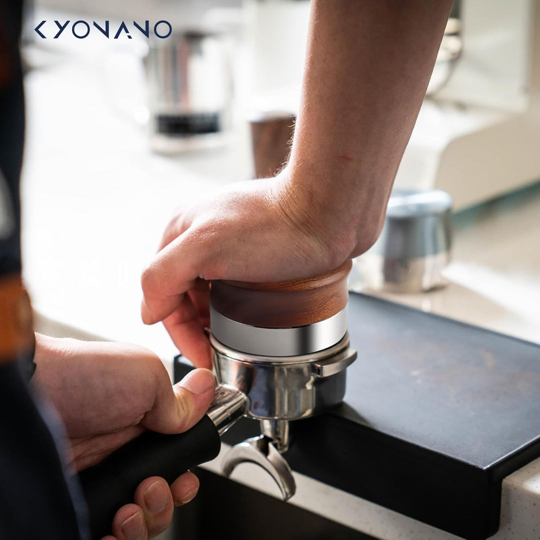 KYONANO Kaffeeverteiler 58mm Espresso Ausgleichwerkzeug, verteilt den Kaffeepulver gleichmässig auf