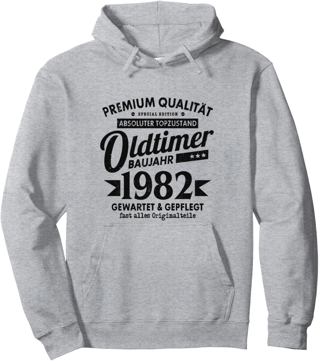 Vintage Oldtimer Baujahr 1982 Gewartet Gepflegt Geburtstag Pullover Hoodie