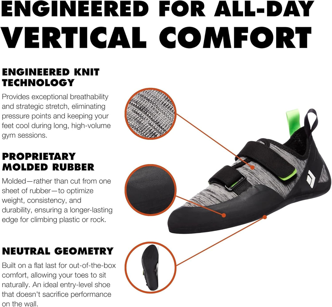 Black Diamond Herren M Momentum Kletterschuhe Wanderschuh 45 EU Schwarz, 45 EU Schwarz