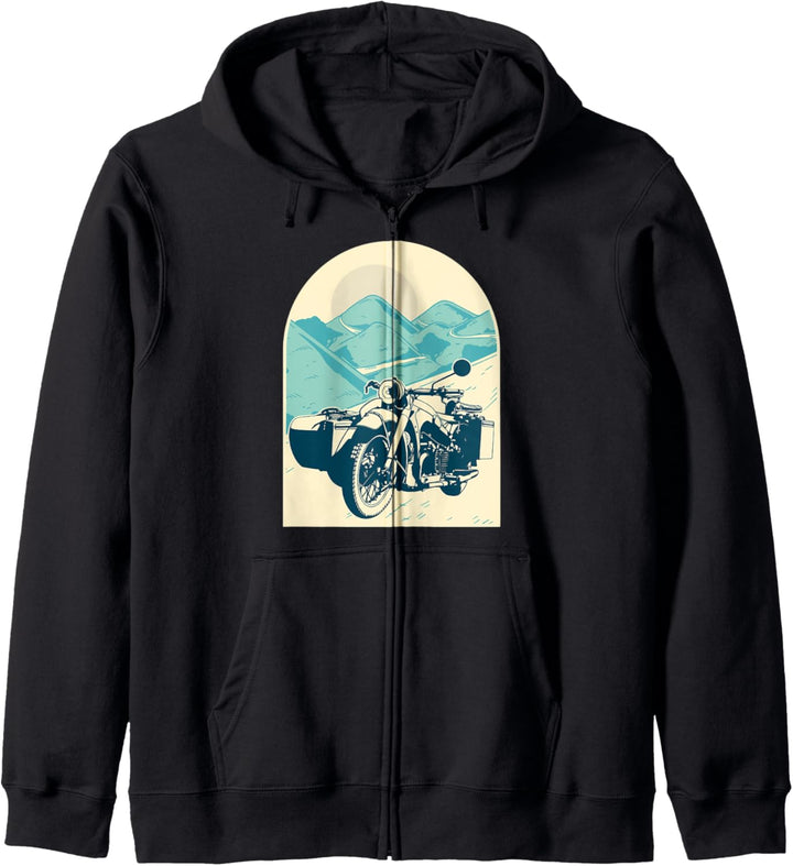 Dnepr Motorrad Gespanne Offroad Motorradfahrer Kapuzenjacke
