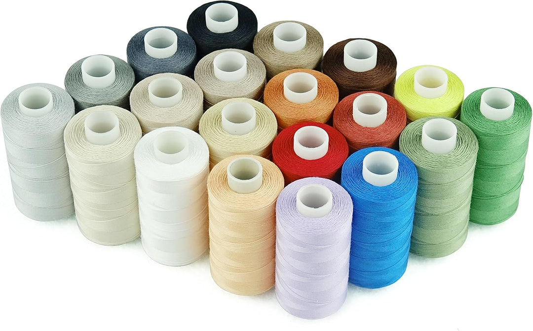 Simthread Baumwoll Nähgarn Quiltgarn für Nähen und Quilten Maschinen - 550 Yards/spule, 20 Farben, 2