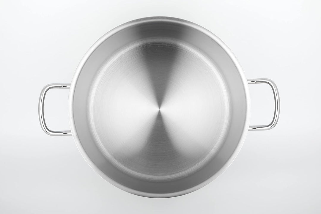 METRO Professional Fleischtopf, Edelstahl 18/10, Ø 36 cm, 22 L, Aluminium-Sandwichboden mit Induktio
