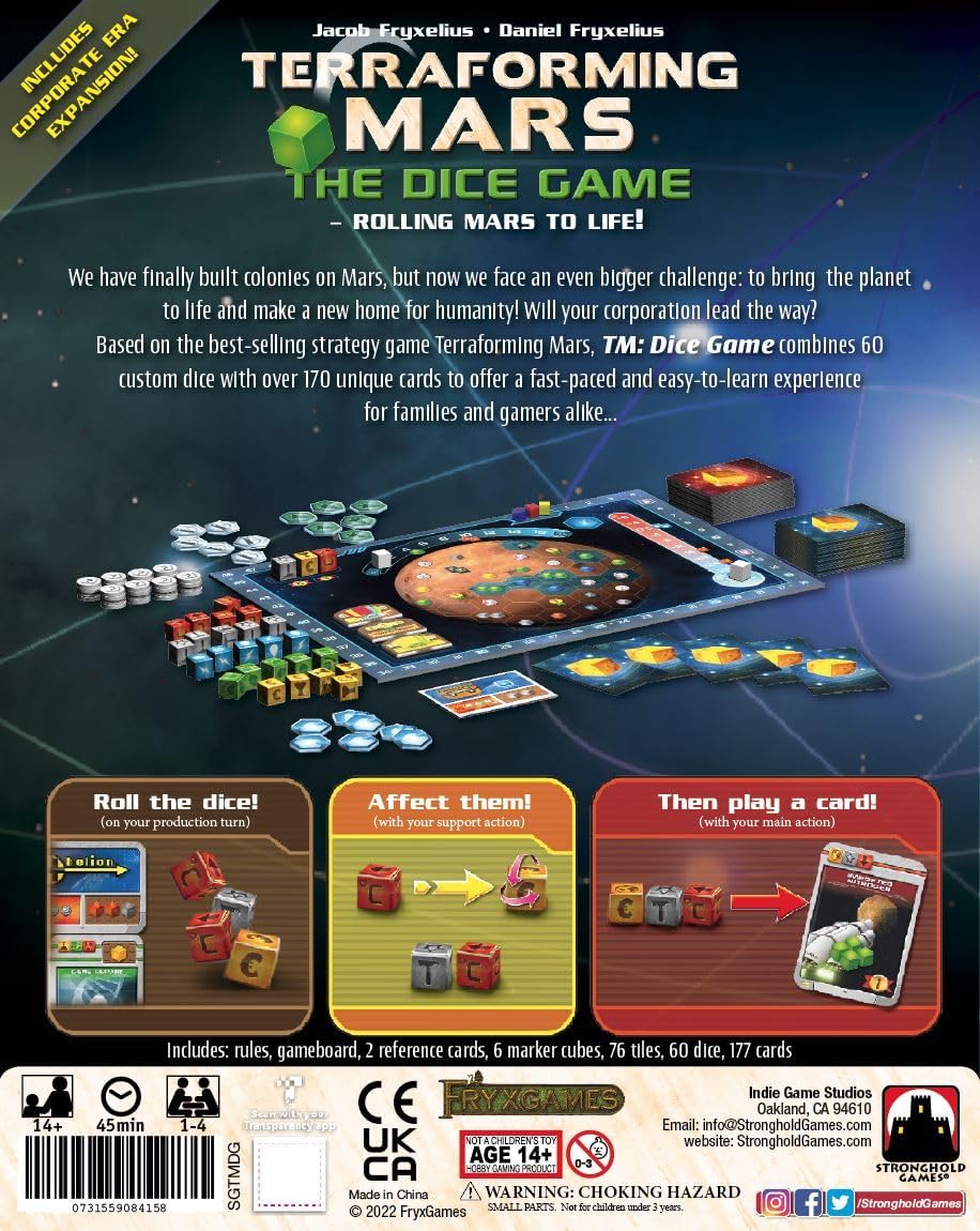 Stronghold Games Terraforming Mars Dice Game