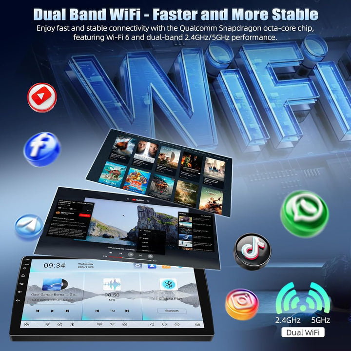 CAMECHO Android 15 Qualcomm Octa Core 4G+64G Autoradio für BMW E39/E53/M5/X5 1999-2005 mit Carplay A