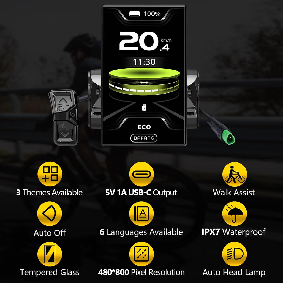 Bafang eBike Display UART CAN Protokoll DPC18 / DPC010 für BBS01B BBS02B BBS-HD Mid Motor M620, M600