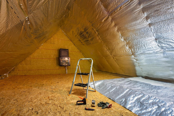 Rockwool KLIMAMAT Steinwolle Isolierung Lamellenmatte alukaschiert 20 - 80mm (braun, 60mm - 4m x 1m)