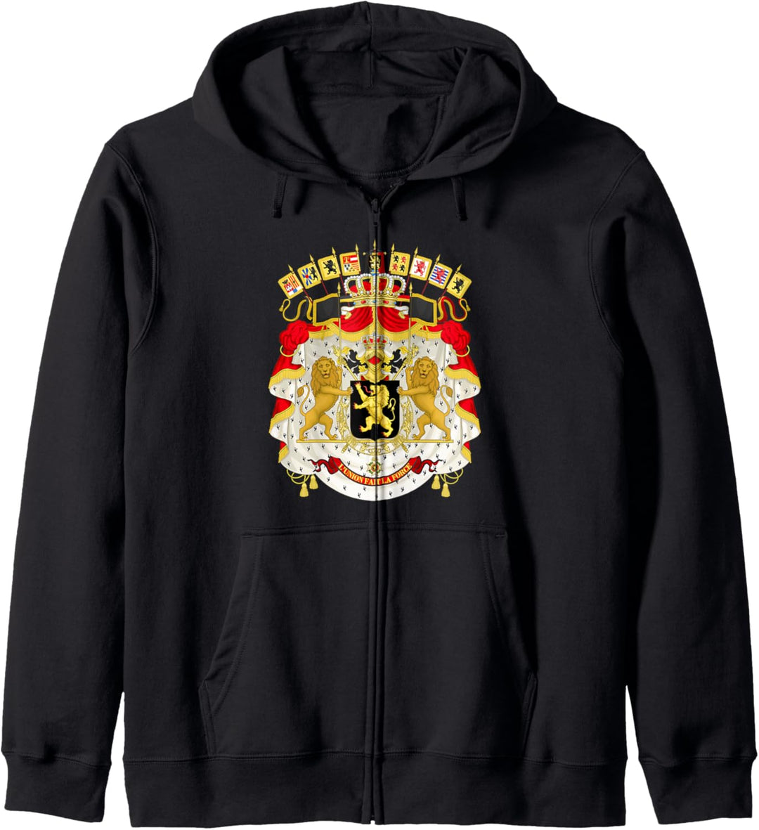 Grosses Wappen von Belgien Kapuzenjacke