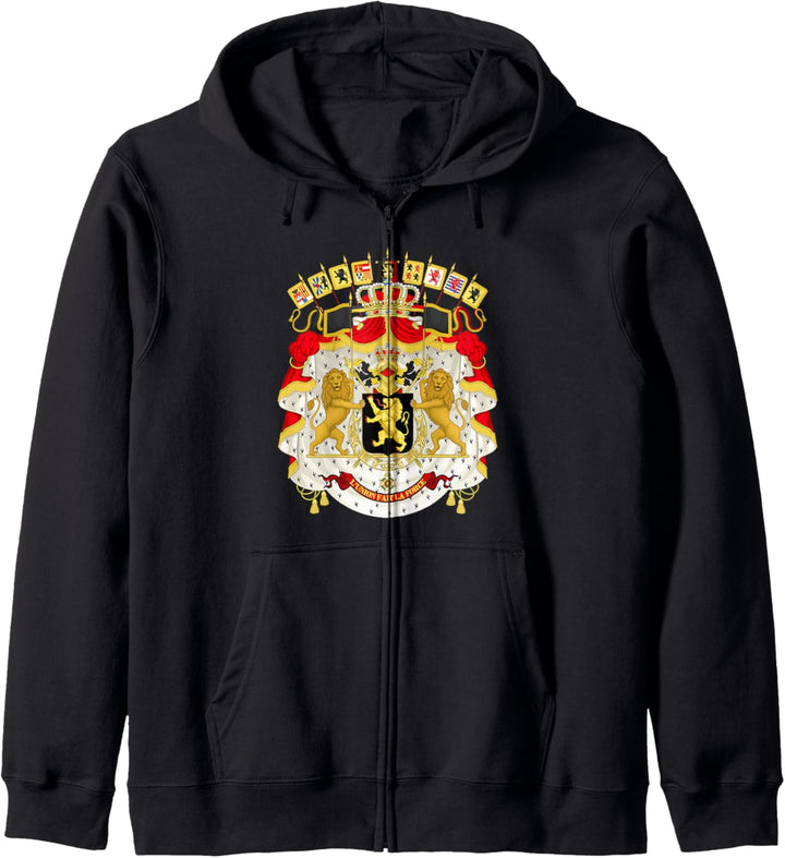 Grosses Wappen von Belgien Kapuzenjacke