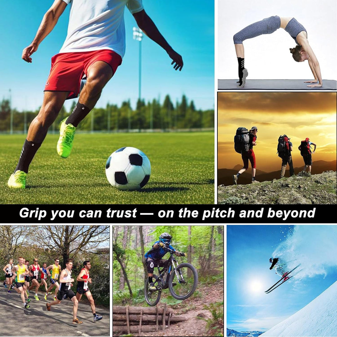 Rutschfeste Sportsocken herren damen Grip Fussballsocken, Baumwolle, Gepolsterte, feuchtigkeitsablei