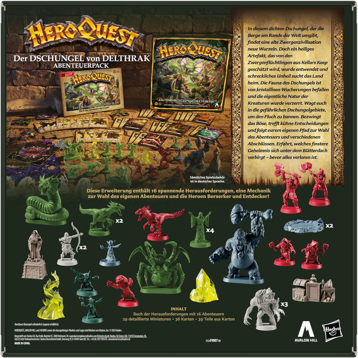 Avalon Hill HeroQuest Der Dschungel von Delthrak Abenteuerpack, HeroQuest Basisspiel erforderlich, R