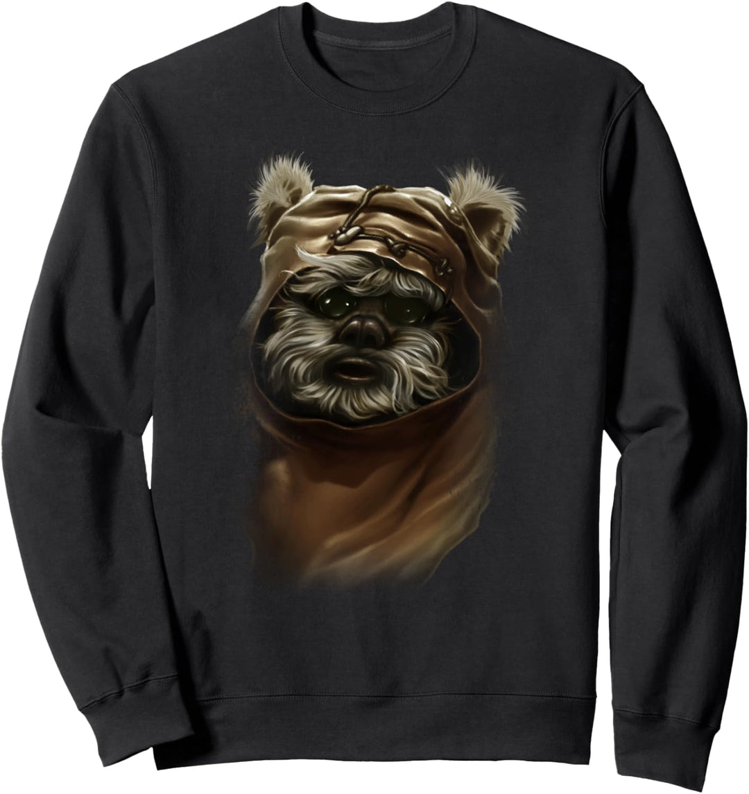 Star Wars Wicket Ewok Portrait Painting Sweatshirt