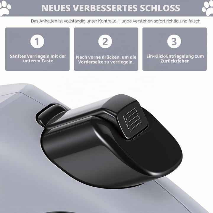 Flexi Leine 8m für Grosse Hunde bis 50kg, Hundeleine Flexi mit Einhand-Bremssystem, Rollleine für Hu